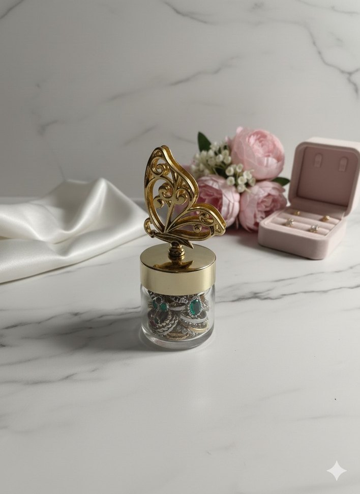 Vintage Altın Renkli Kadın Takı Seti - Görsel 2