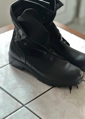 Siyah Deri Erkek Goth Bot - Görsel 2