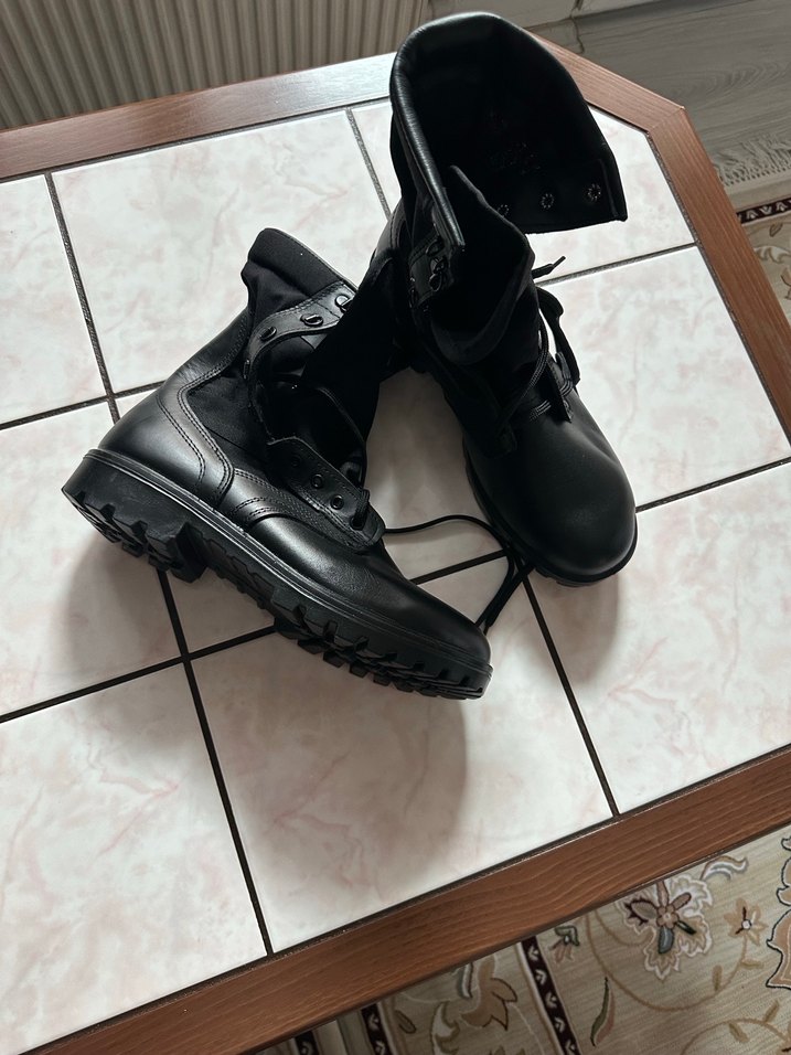 Siyah Deri Erkek Goth Bot - Görsel 3