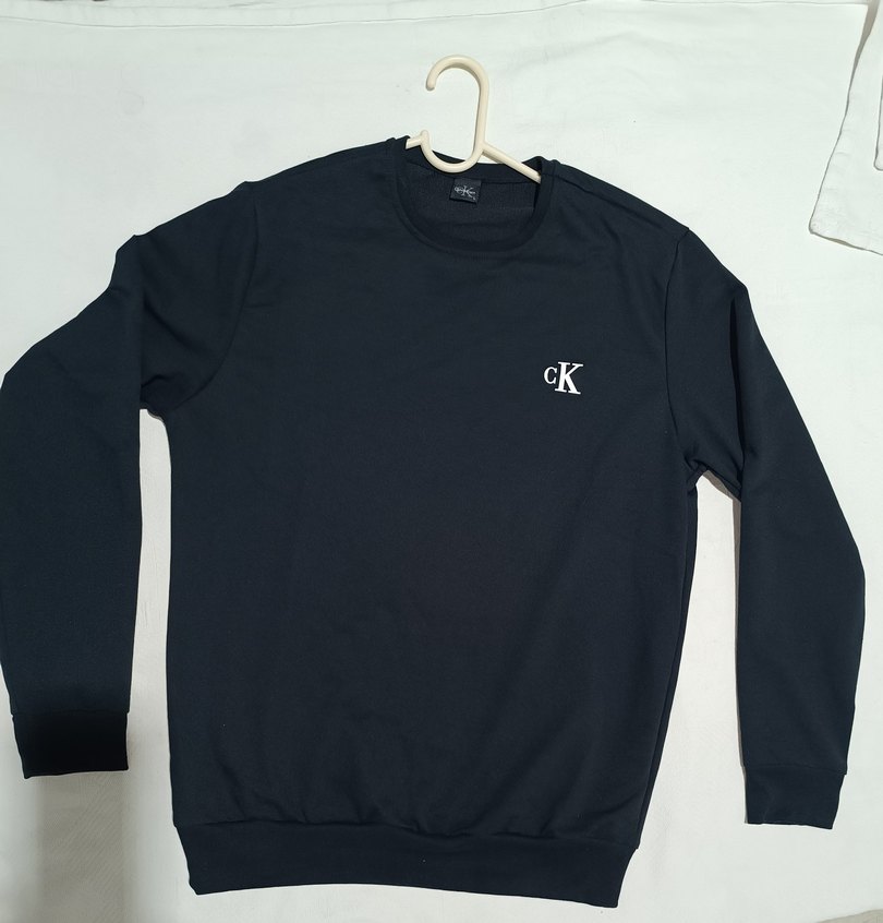 Siyah Erkek Sweatshirt Uzun Kollu Rahat Kesim - Görsel 2