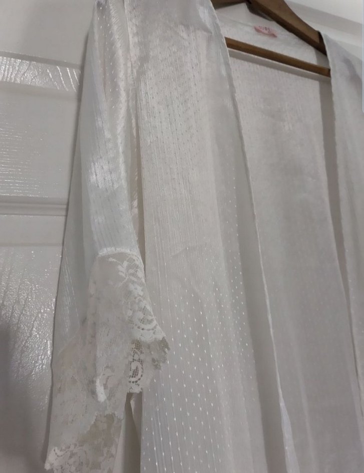 Suwen,Beyaz Uzun Bohem Kadın Sabahlık - Görsel 2