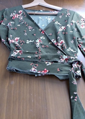 Kruvaze Kuşaklı Bluz - Görsel 7