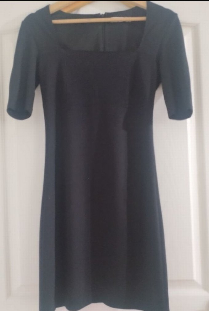 Mango Kare Yaka Streç Elbise - Görsel 5