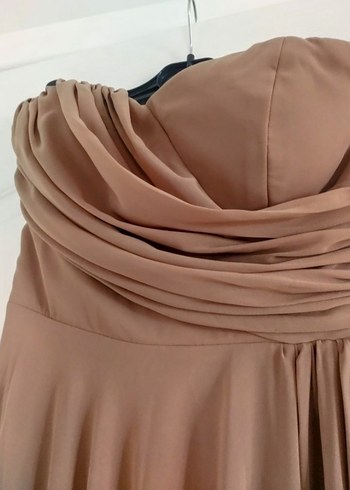 Pia Michi- ithal- Straplez Gece Elbisesi - Görsel 5