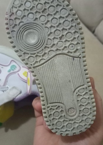 Kız Çocuk Beyaz Renkli Cırt Cırtlı Spor Ayakkabı - Görsel 6