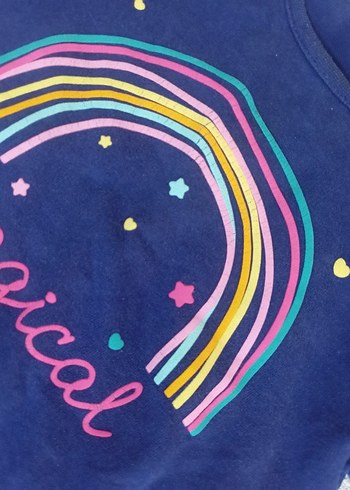 Kız Çocuk Renkli Baskılı Uzun Kollu Tişört - Görsel 3