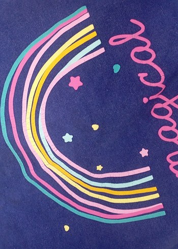 Kız Çocuk Renkli Baskılı Uzun Kollu Tişört - Görsel 7