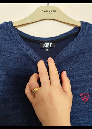 Lacivert Erkek Triko Sweatshirt - Görsel 2