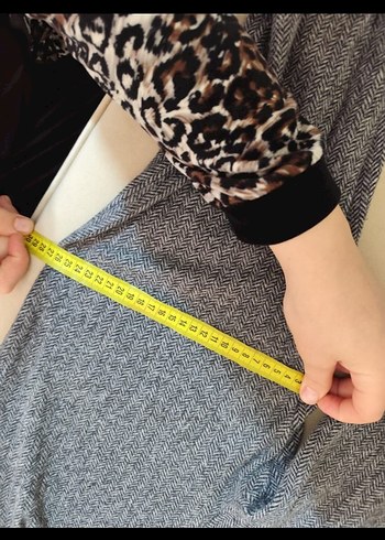 Gri Örgü Kadın Rahat Kumaş Pantolon - Görsel 4