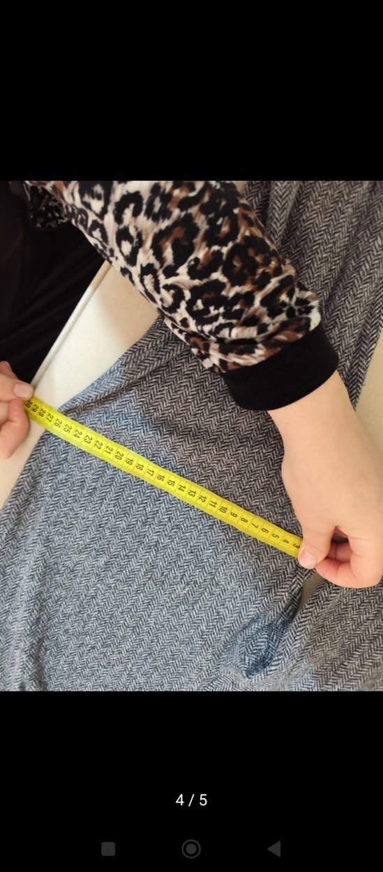 Gri Örgü Kadın Rahat Kumaş Pantolon - Görsel 4