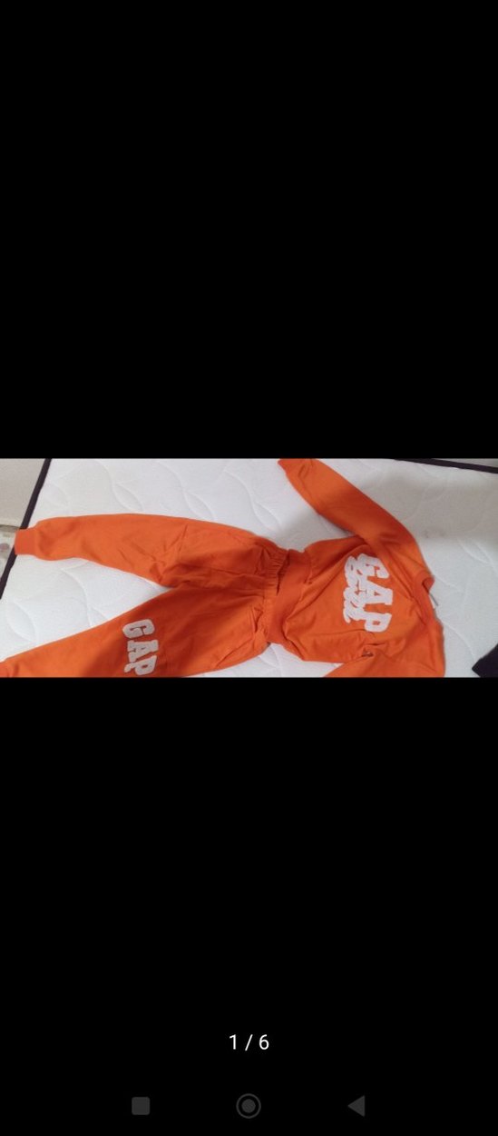 Turuncu Gap Logolu Çocuk Eşofman Takımı - Görsel 5