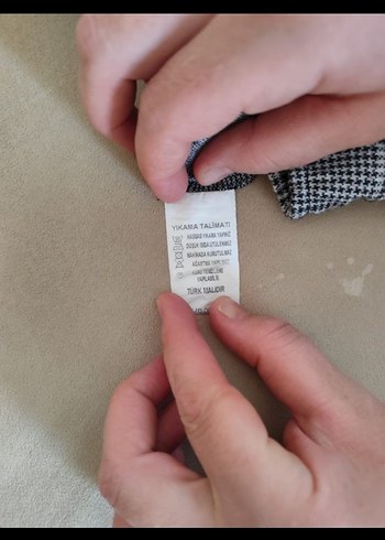 Gri Ekose Desenli  Regular Fit Kadın Kumaş Pantolon - Görsel 4