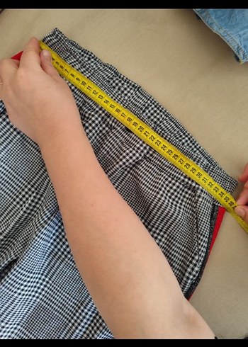 Gri Ekose Desenli  Regular Fit Kadın Kumaş Pantolon - Görsel 8