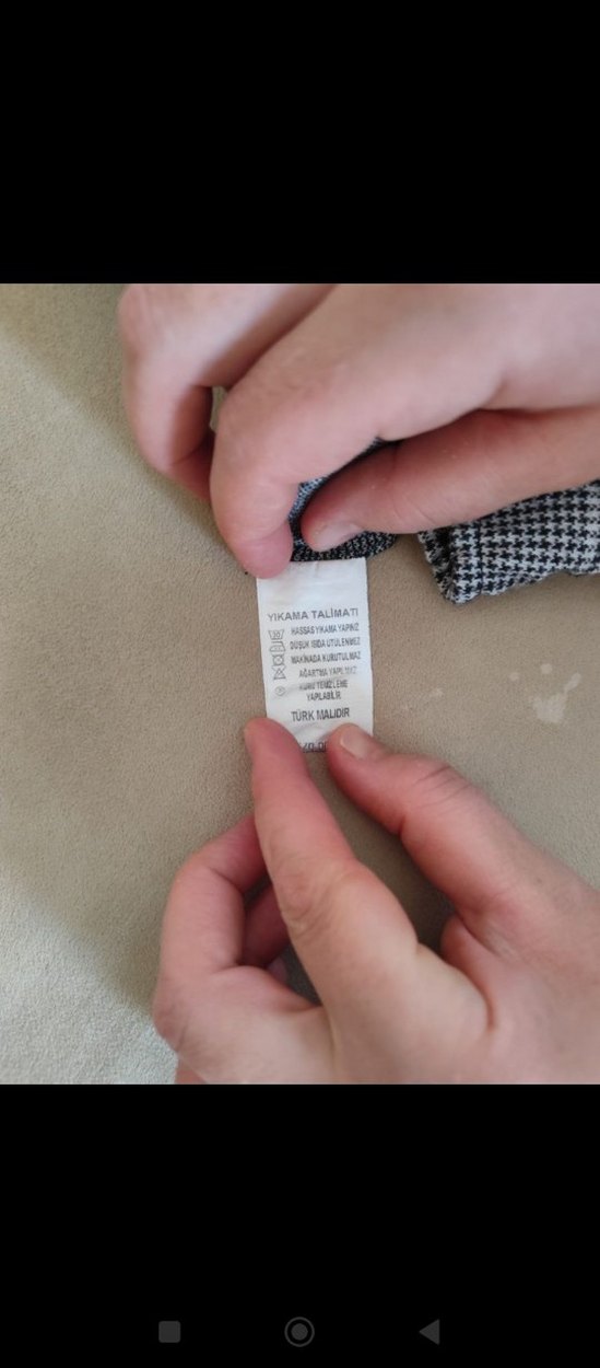 Gri Ekose Desenli  Regular Fit Kadın Kumaş Pantolon - Görsel 4