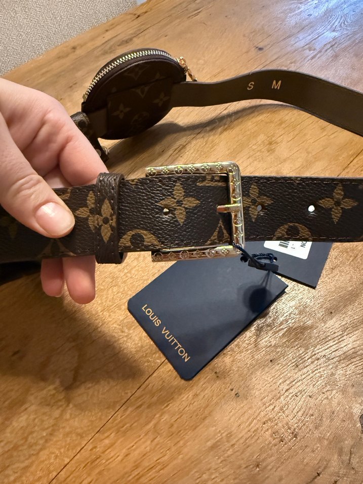 Louis Vuitton Kahverengi Deri cüzdanlı Kemer - Görsel 4