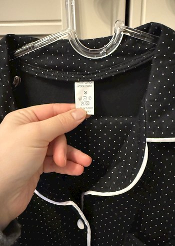 Victoria's Secret Lacivert Puantiyeli Pijama Takımı - Görsel 3