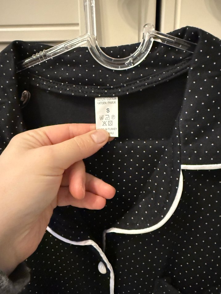 Victoria's Secret Lacivert Puantiyeli Pijama Takımı - Görsel 3