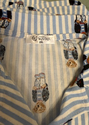 Mavera Mavi Çizgili Kadın Pijama Takımı - Görsel 3