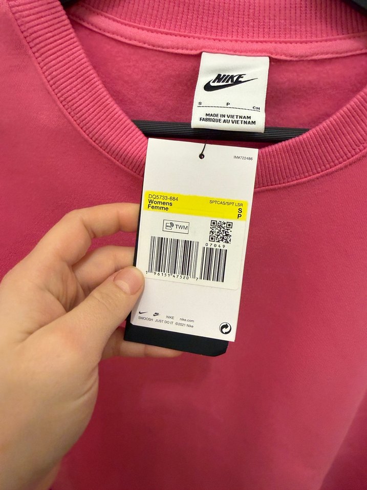 Nike Pembe Kadın Sweatshirt ORJİNALDİR - Görsel 3