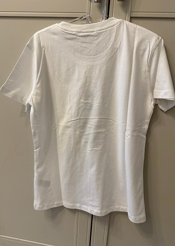 Kadın Beyaz Baskılı Kısa Kollu Tişört - Görsel 2