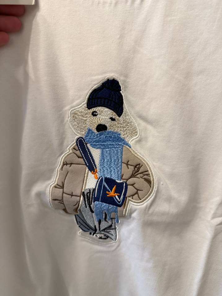 Kadın Beyaz Baskılı Kısa Kollu Tişört - Görsel 3