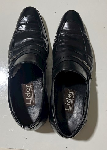 Klasik Siyah Deri Tokalı Erkek Ayakkabı - Görsel 3