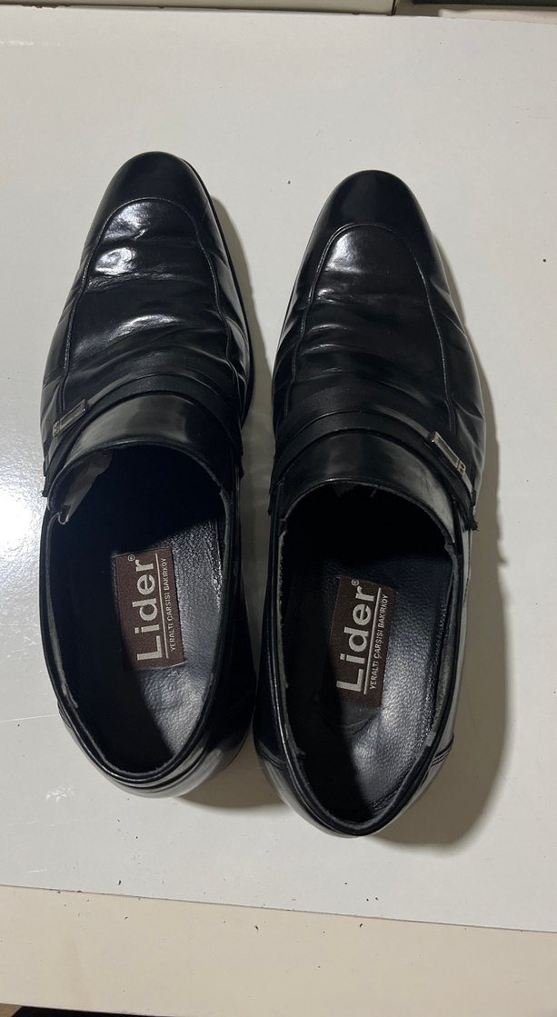 Klasik Siyah Deri Tokalı Erkek Ayakkabı - Görsel 3