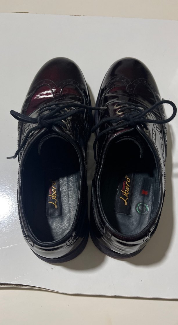 Kadın Bordo Parlak Deri Klasik Ayakkabı - Görsel 4