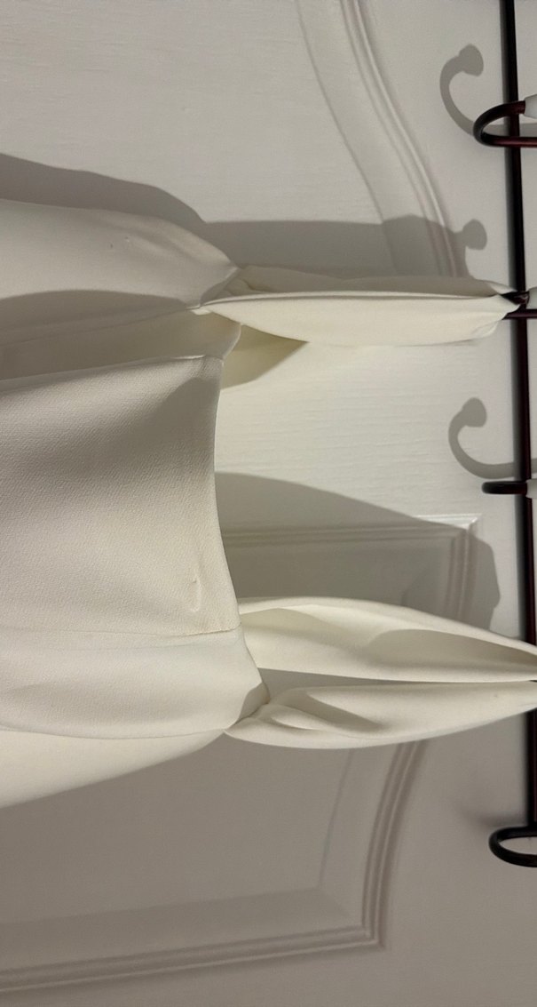 Beyaz Midi Straplez Gelinlik - Görsel 5