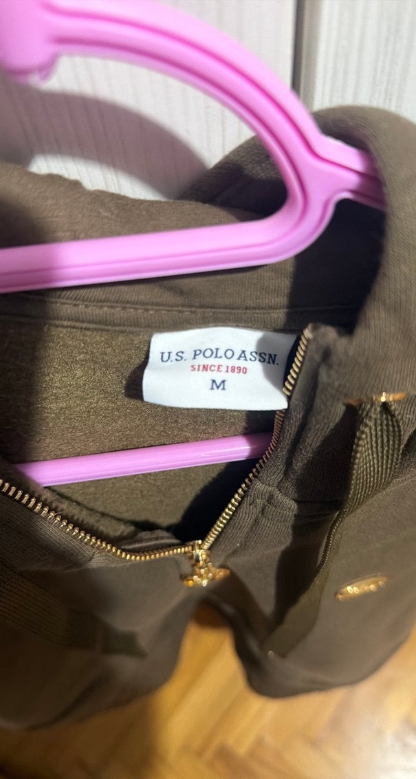 Kadın Kahverengi Kapüşonlu Fermuarlı Sweatshirt - Görsel 2