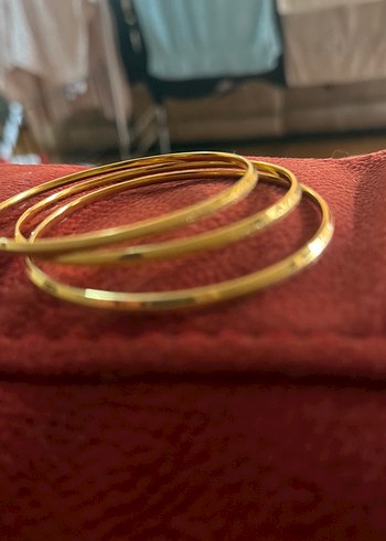 Altın Renkli Elastik Kadın Bileklik 10 adet - Görsel 2