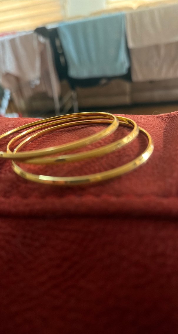 Altın Renkli Elastik Kadın Bileklik 10 adet - Görsel 2