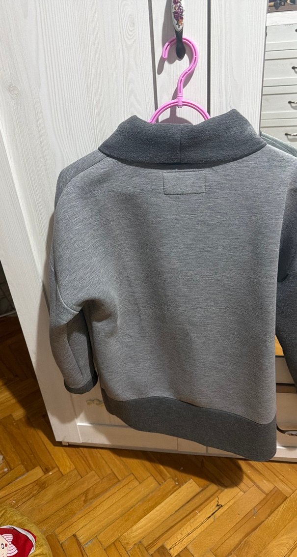 Kadın Gri Kapüşonsuz Sweatshirt - Görsel 5