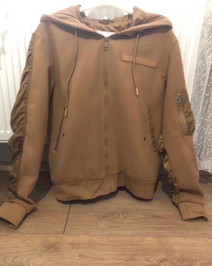 Kadın Bej Kapüşonlu Ruffle Detaylı Ceket - Görsel 2