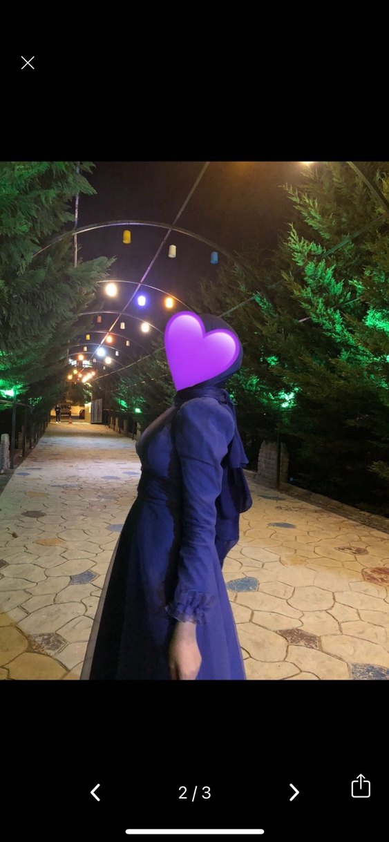 Uzun Mor Gotik Abiye Elbise - Görsel 2