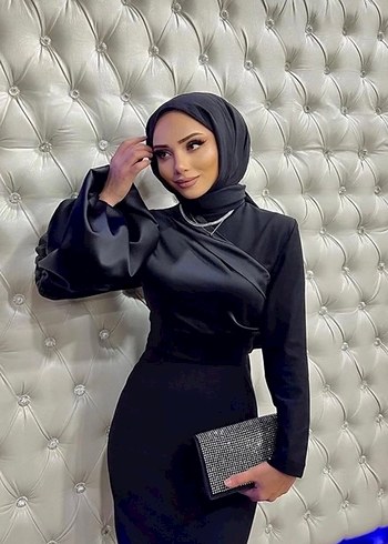 Siyah Abiye Elbise - Görsel 4