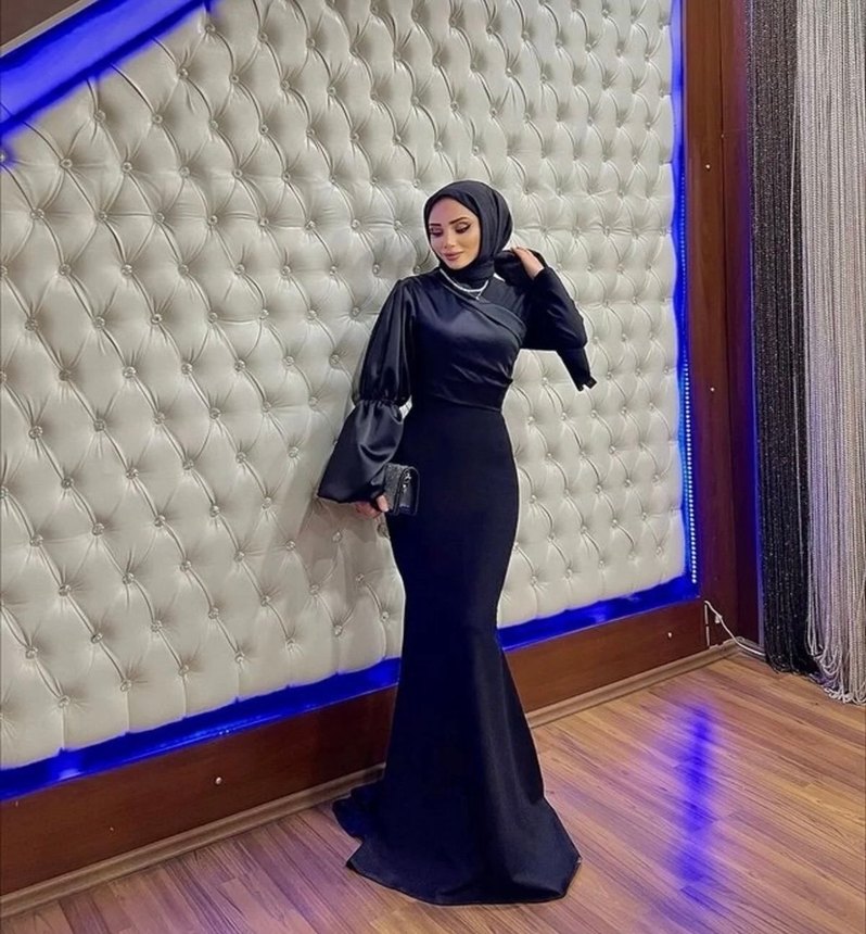 Siyah Abiye Elbise - Görsel 2