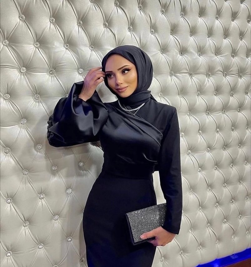 Siyah Abiye Elbise - Görsel 4