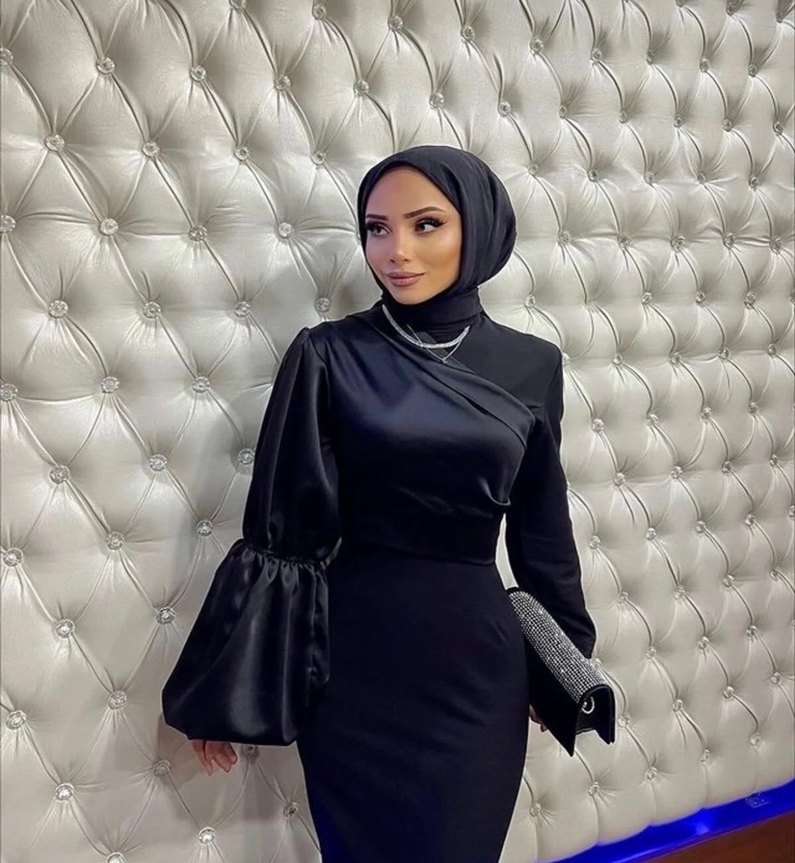 Siyah Abiye Elbise - Görsel 3