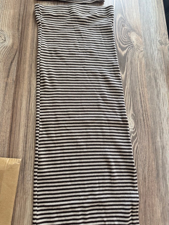 çizgili kahverengi gri içlik takımı - Görsel 2