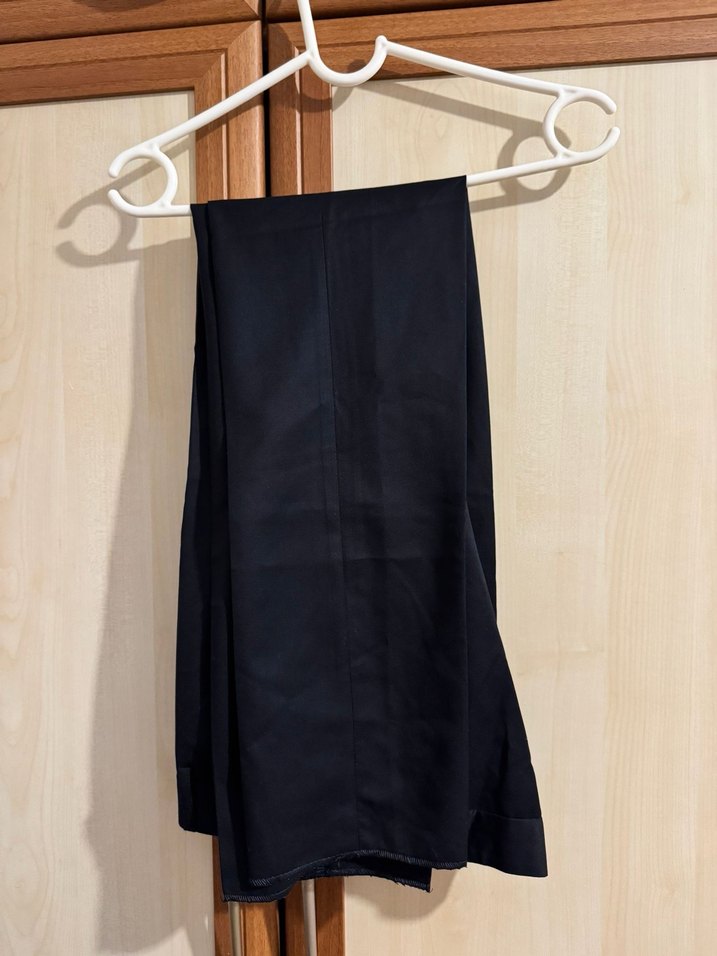 Lacivert Kemerli Kadın Ofis Pantolonu - Görsel 2