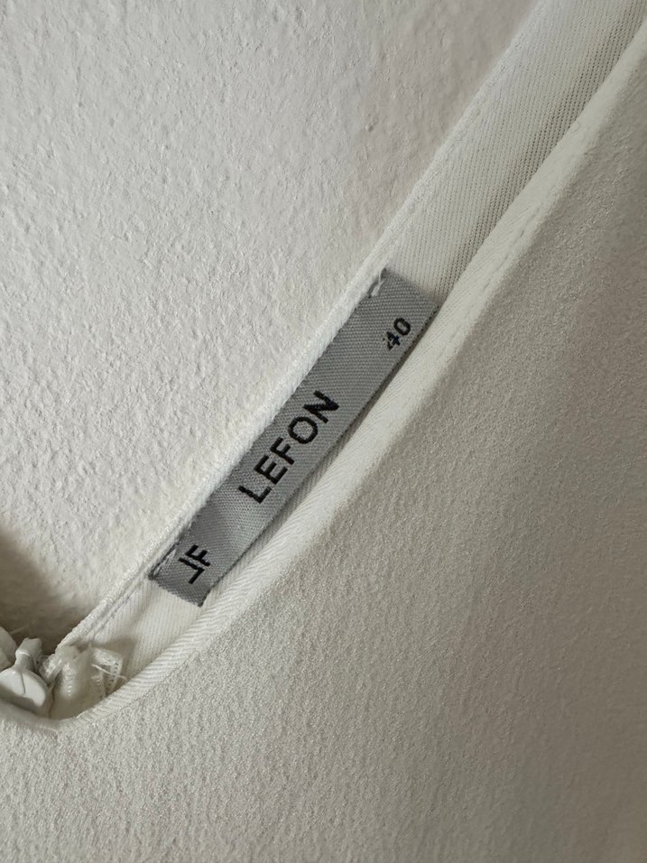 Beyaz V Yaka Kolsuz Midi Tulum - Görsel 5