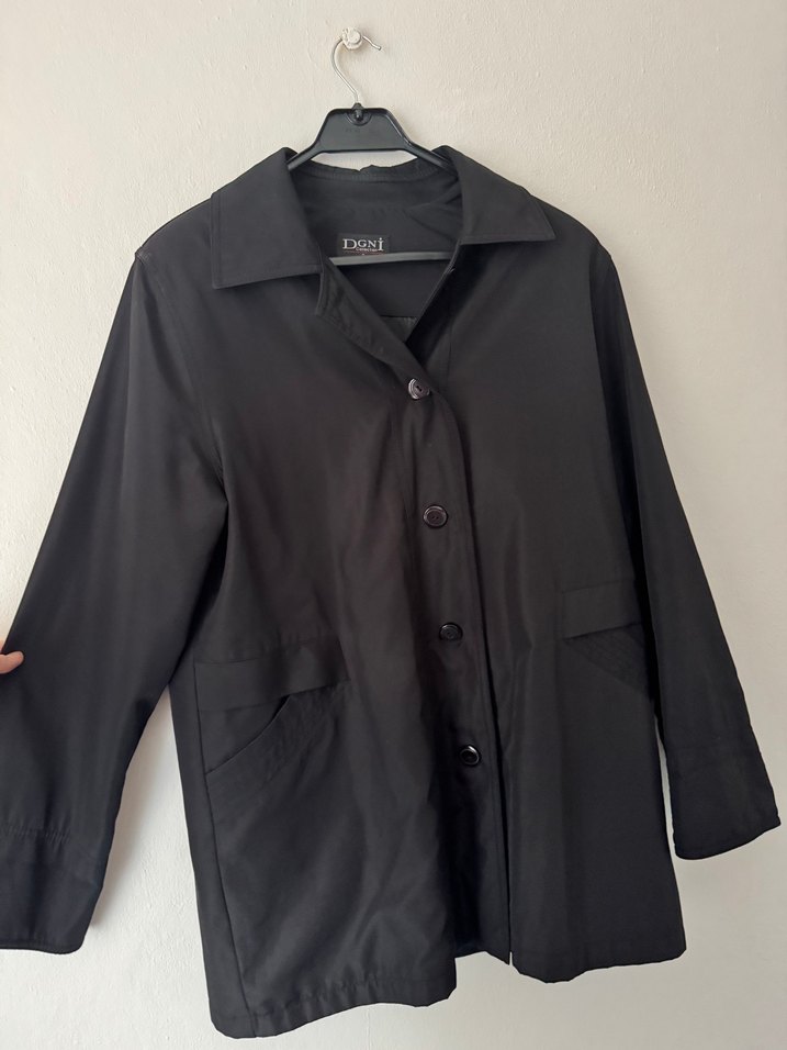 Düğmeli Siyah  Midi Ceket - Görsel 2