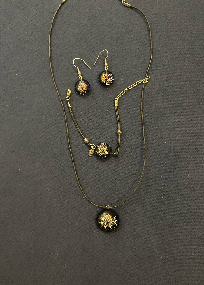 Cam kolye takim set - Görsel 5