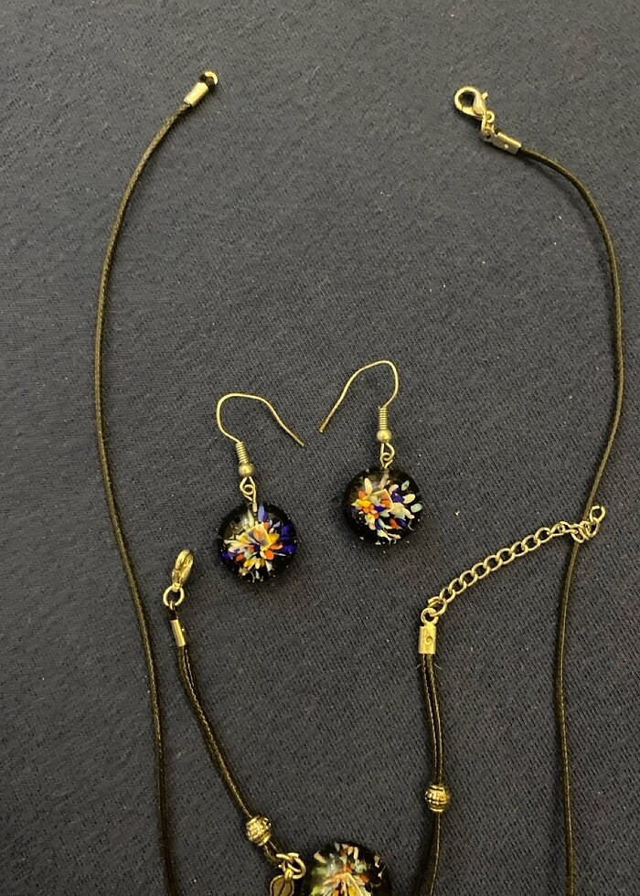 Cam kolye takim set - Görsel 4