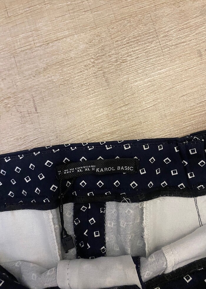 Desenli kumaş pantolon - Görsel 3