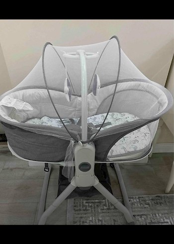 Gri Çok Fonksiyonlu Bebek beşik - Görsel 3