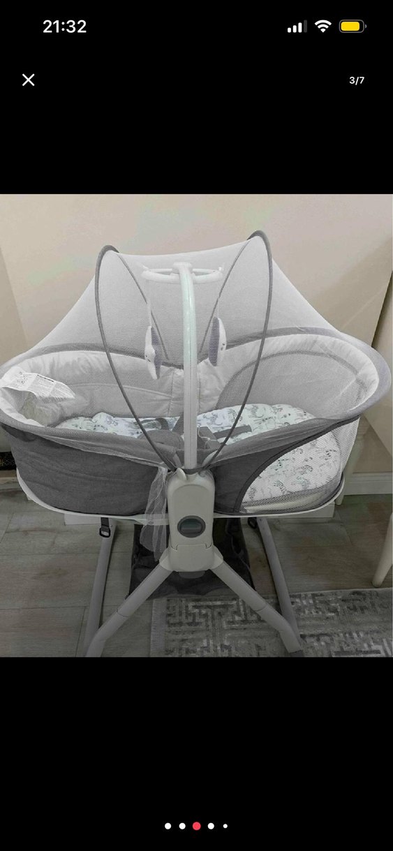 Gri Çok Fonksiyonlu Bebek beşik - Görsel 3