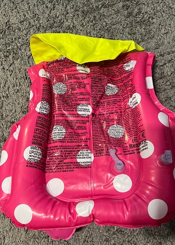 Pembe Minnie Desenli Çocuk Can Yeleği - Görsel 2