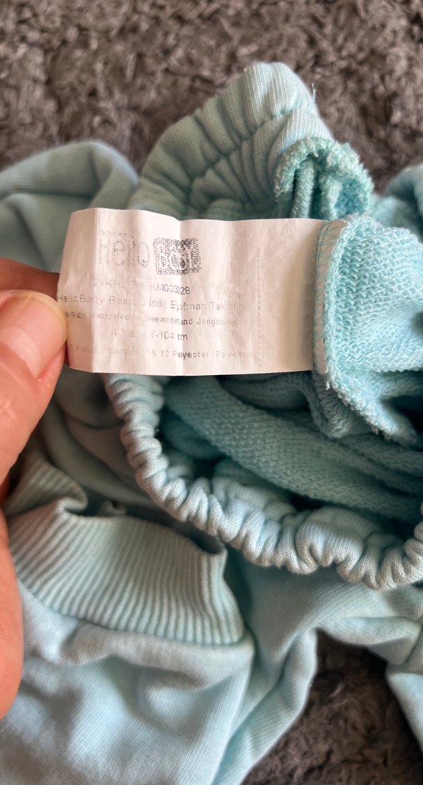 Mavi Rahat Kesim Kız Eşofman Altı - Görsel 2